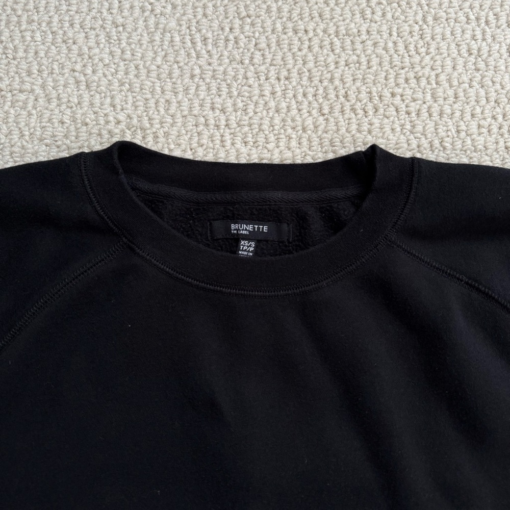 NEW Brunette The Label Black 'Blonde' Crew Neck Sweater - Picture 2 of 4